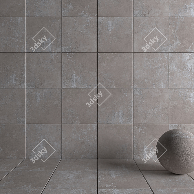 Ghost Rope Wall Tiles: HD Multi-Texture, 60x60 cm 3D model image 3