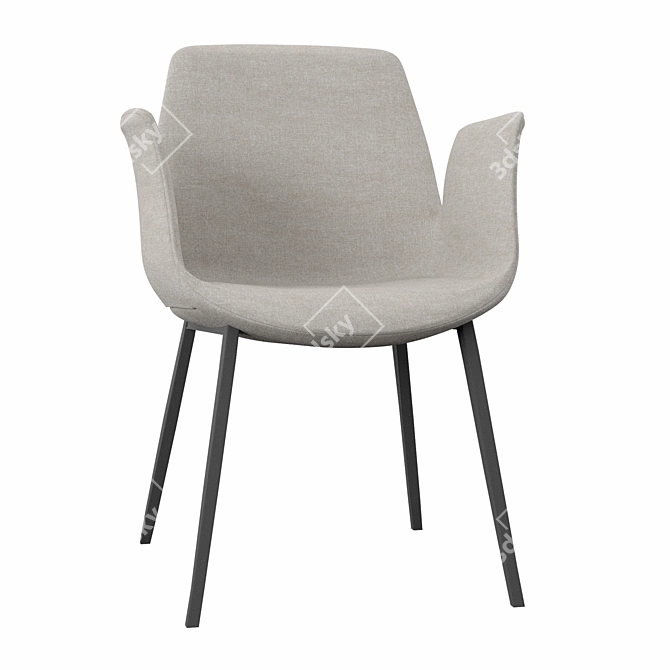 Elegant Aldergrove Dining Chair 3D model image 1