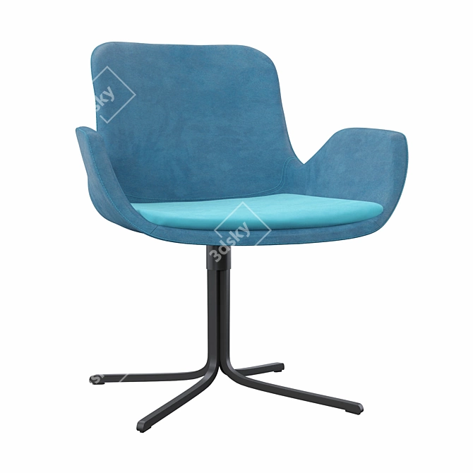 Serena Swivel Chair: Elegant Comfort 3D model image 2