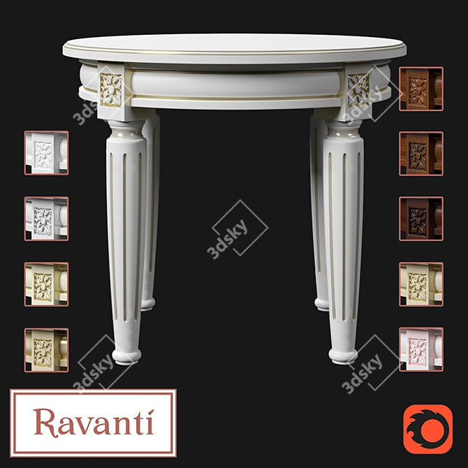 Ravanti No. 5 Flower Stand - Elegant and Functional 3D model image 1