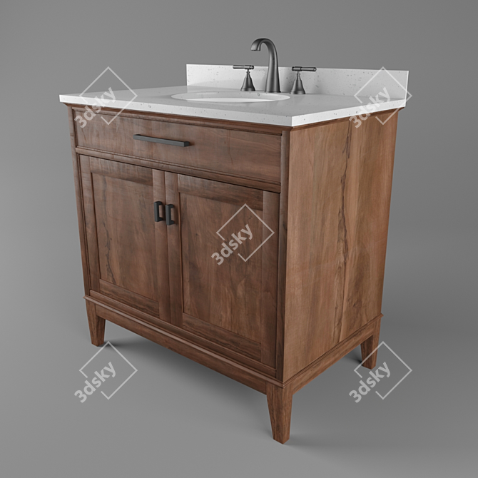 Avanity Madison 36" Single Vanity: Elegant and Functional 3D model image 2