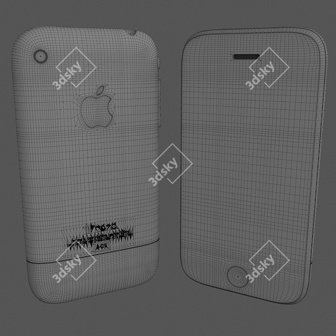 Vintage Apple iPhone 2G: Classic Design 3D model image 2