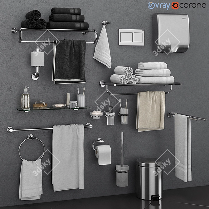 GROHE Atrio Set: Luxurious Bathroom Accessories 3D model image 1
