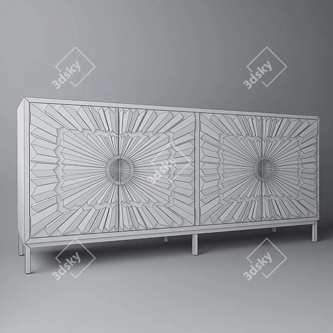 Peruvian Chest: Exquisite Home Storage 3D model image 2