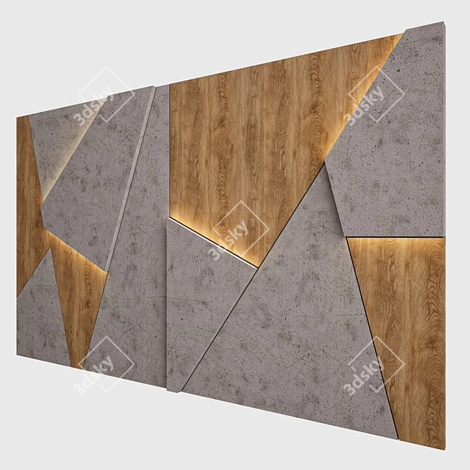 Versatile Wall Panel: 3D Models & Textures 3D model image 2