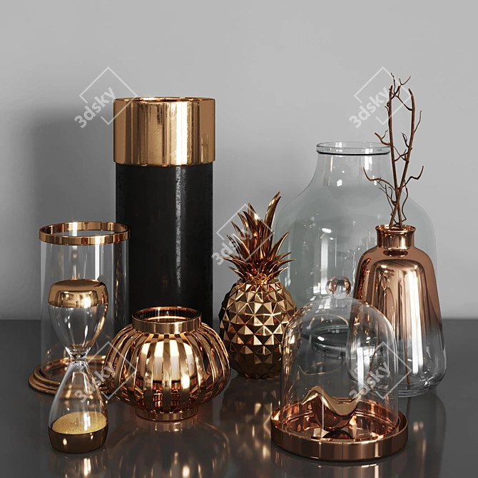 CORONA Decor Set: Stylish Décor in Premium Materials! 3D model image 1