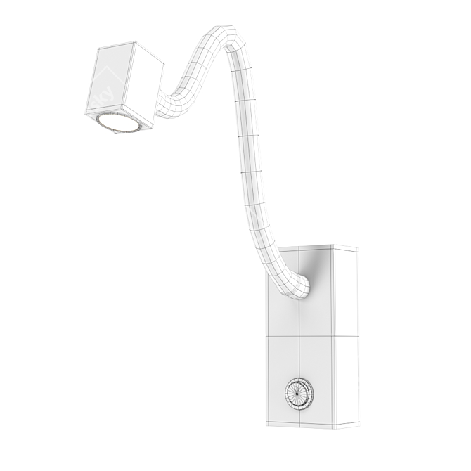 BOAVISTA LED Sconce 6048-6049: Warm White Light, Aluminum Shade 3D model image 2