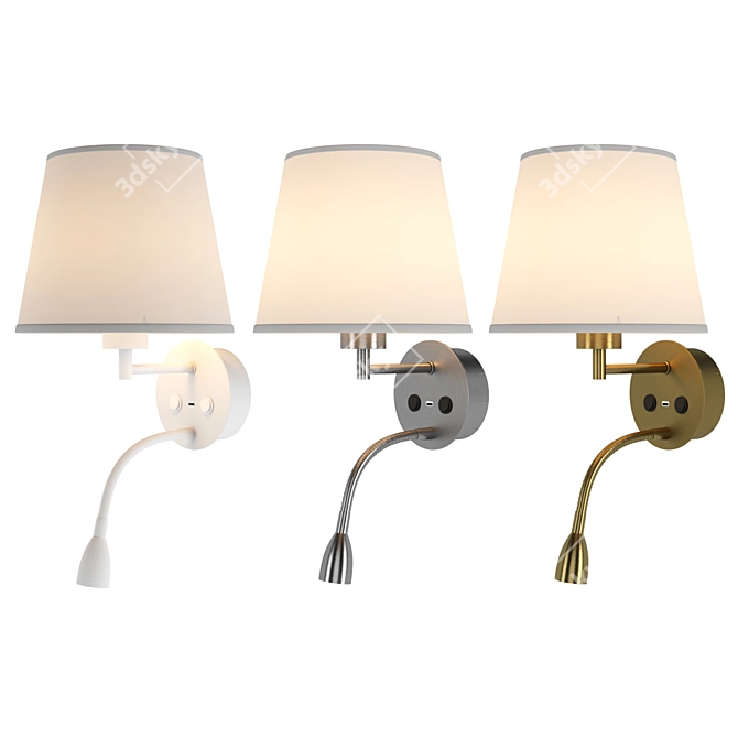 CAÏCOS Wall Lamp: Elegant Brass Design 3D model image 1