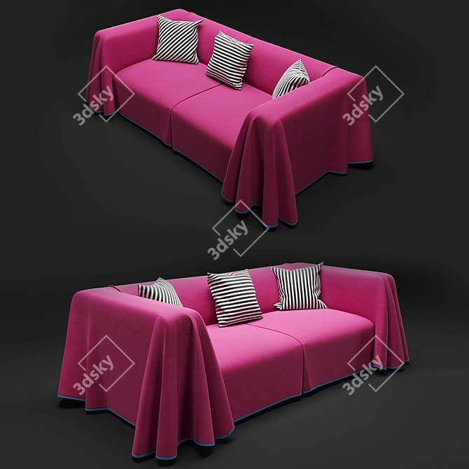 Modern & Stylish Cape Sofa 3D model image 2