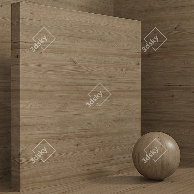 Seamless Wood Pine Set - 77 3D model image 3