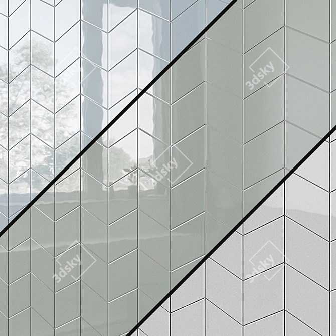 EQUIPE RHOMBUS Wall Tiles - Elegant Versatility in 7 Variants 3D model image 3