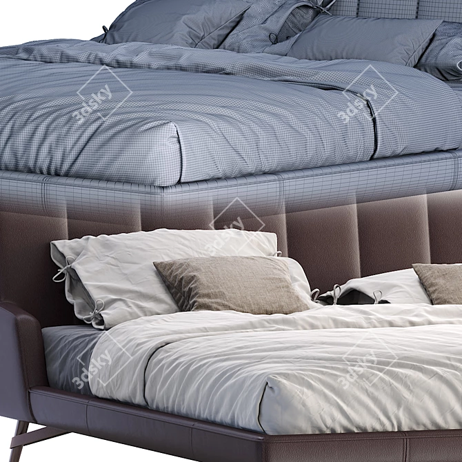 Natuzzi SVEVO Bed: Luxury Italian Design 3D model image 3