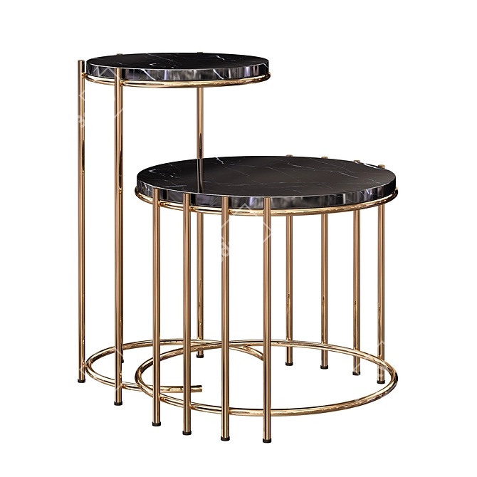 Modern Coffee Tables Set 3D model image 1