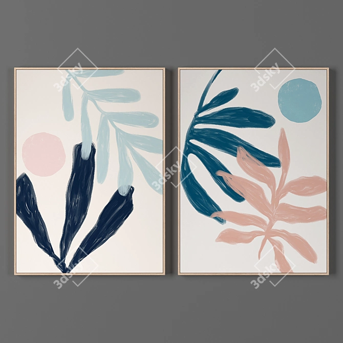 Wooden Frame Collection - Set of 2 Frames 3D model image 1