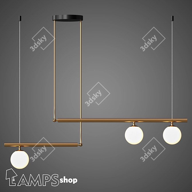 Elegant ORB A Chandelier 3D model image 1