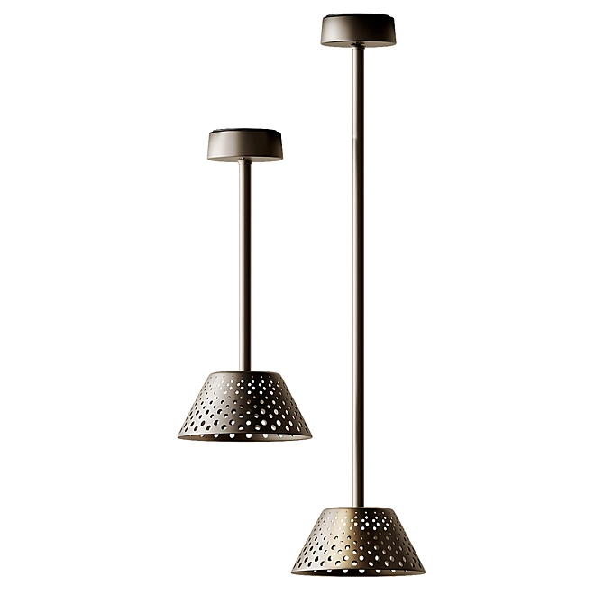 Sleek Mesh Ceiling Lamp 3D model image 3