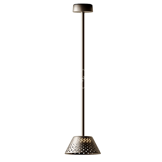 Sleek Mesh Ceiling Lamp 3D model image 4