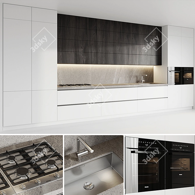 Elegant Kitchen: Poliform My Planet 3D model image 1