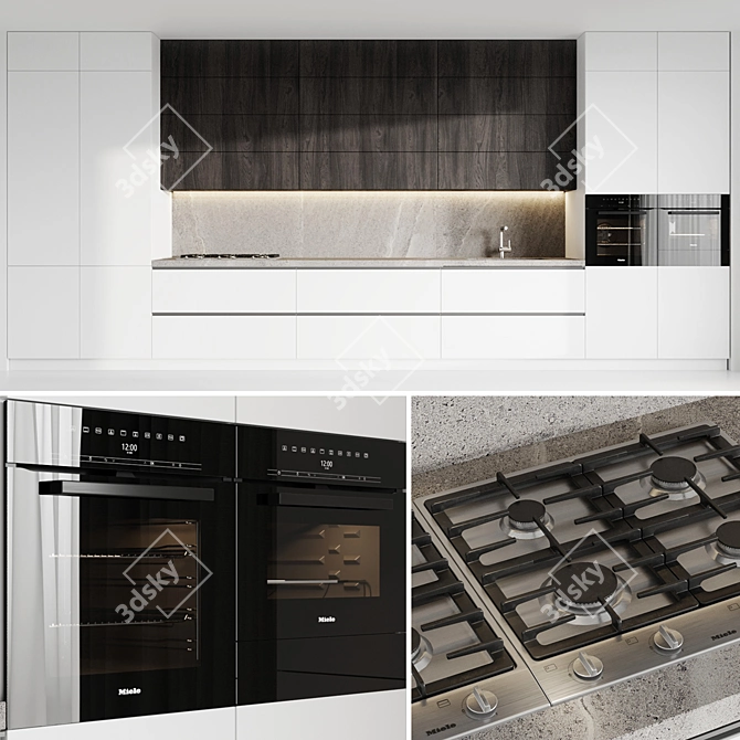 Elegant Kitchen: Poliform My Planet 3D model image 2