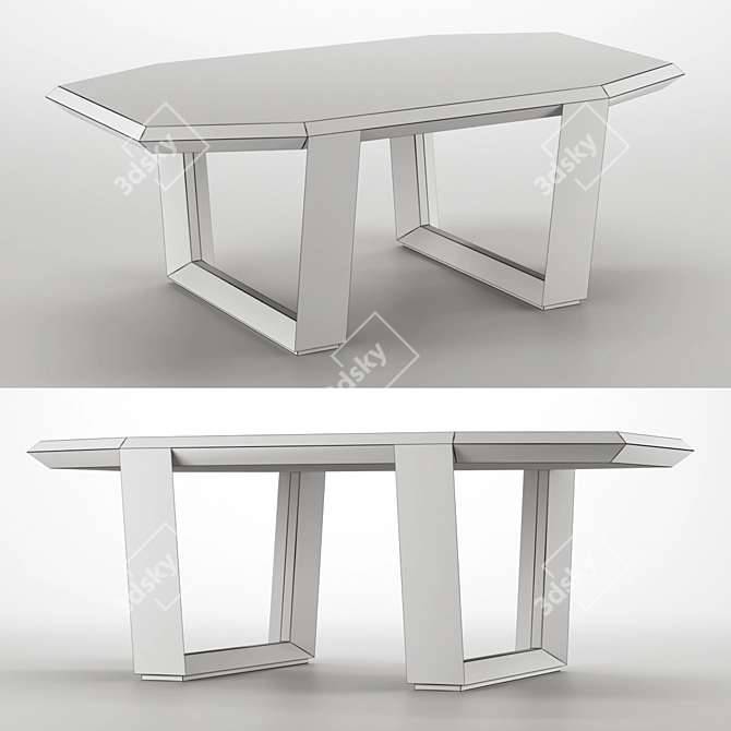 Modern Toronto Coffee Table-1100x610x410mm 3D model image 2