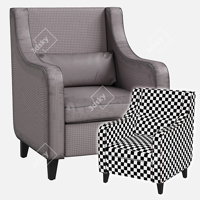 Domingo Contract st 104 - Elegant and Versatile Chair 3D model image 3