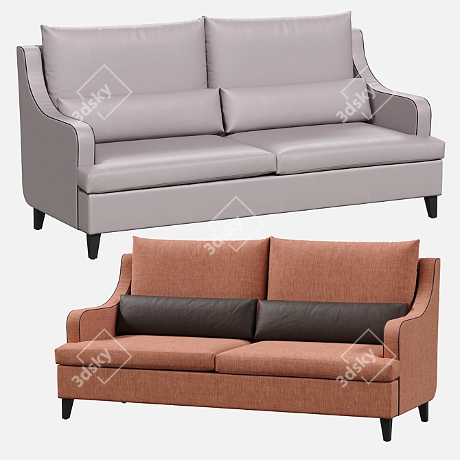 Domingo Contract Sofa - Stylish & Compact 3D model image 1