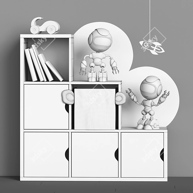 Robotic Furniture and Toy Set 3D model image 3