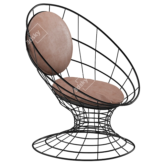 Desiree Filo Armchair: Elegant Comfort for Your Home 3D model image 1