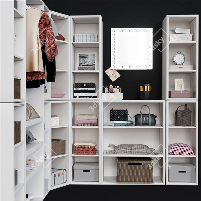 Modern Closet Tower Set: Sutton Storage Cabinet 3D model image 2