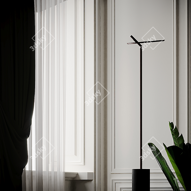 Modern Lua ST Floor Lamp - Elegant Lighting Solution 3D model image 5