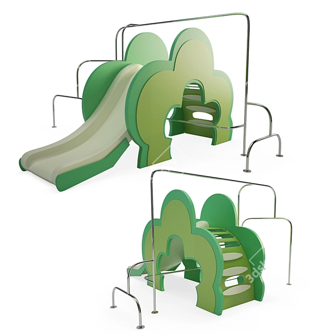 Snow Fun: Playground Toboggan 3D model image 1