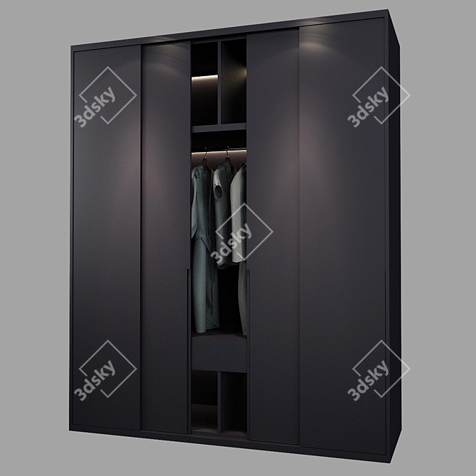 Sleek Storage Solution: Cabinet 005 3D model image 1