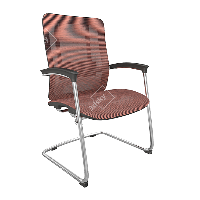 Elegant Starex Waiting Chair 3D model image 1