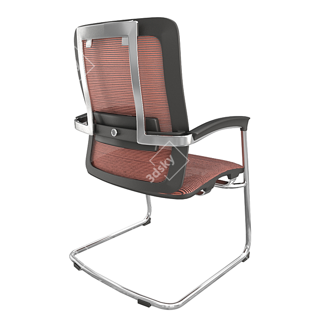 Elegant Starex Waiting Chair 3D model image 2