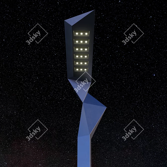 Unique Sculptural Outdoor Light by Plasma Studio and Ewo 3D model image 5