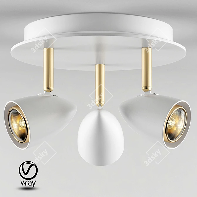 Elegant Wall Sconce 3D model image 1