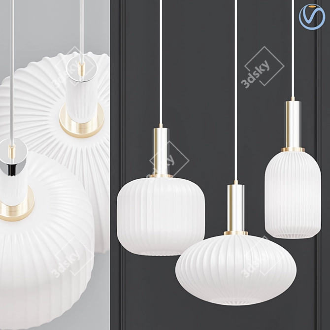 Elegant White Lantern: Ferm Living 3D model image 1