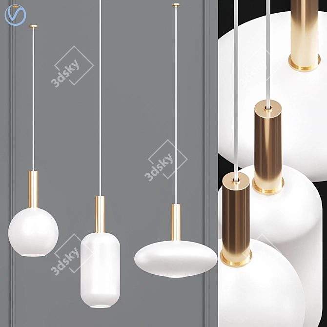 Opal Glow: Ferm Living Lamp 3D model image 1