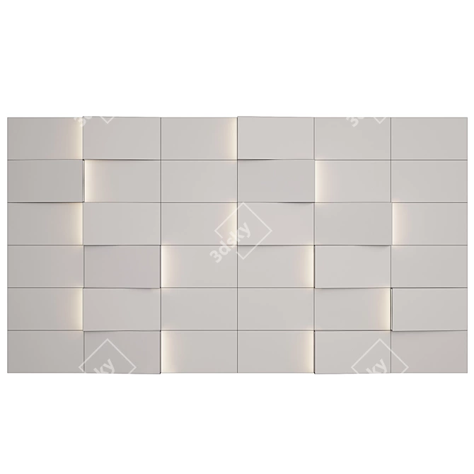  Modern Wall Panel Design 3D model image 3