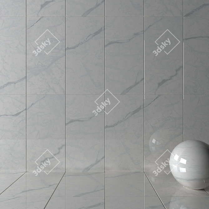 Iceberg Wall Tiles: HD 4K Multi-Texture, Corona + Vray Material 3D model image 2