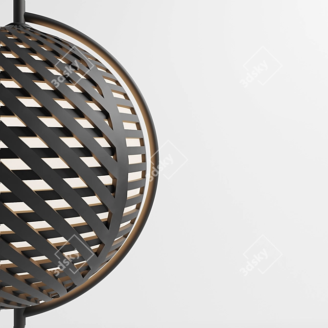 Modern Metal Pendant: Oblure Mondo 3D model image 3