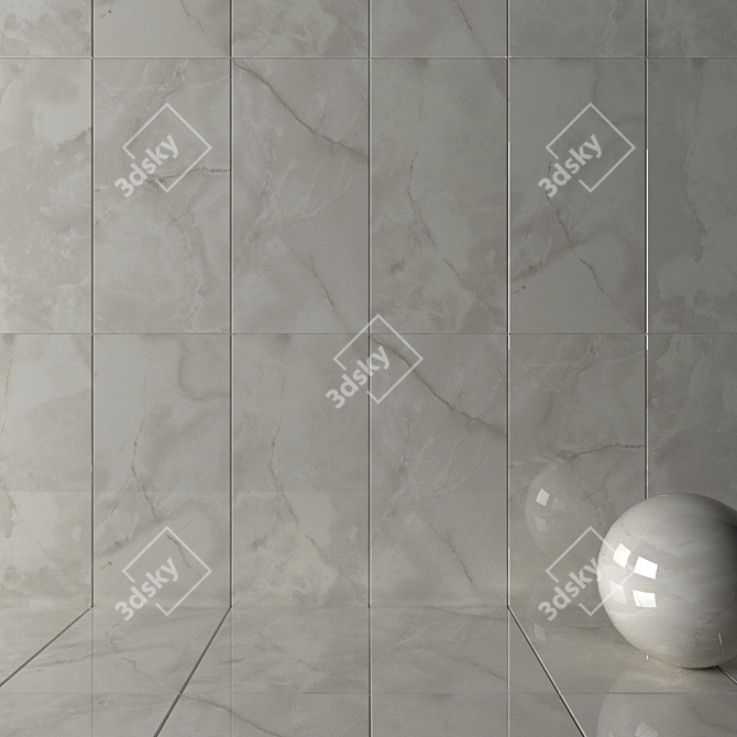 Onyx White 4K Multi-Texture Wall Tiles 3D model image 2