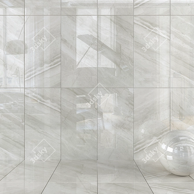 Elegant Marrakesh Cream Wall Tiles 3D model image 1