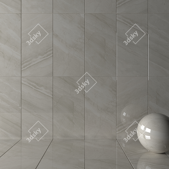 Elegant Marrakesh Cream Wall Tiles 3D model image 2