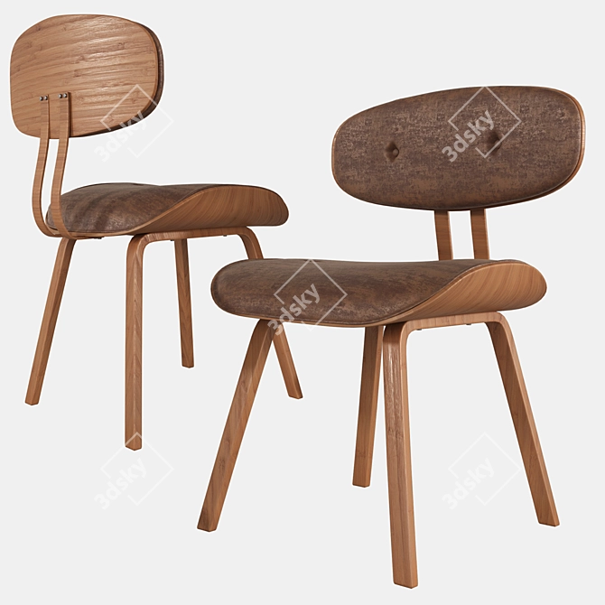 Minimalist Modern Chair 3D model image 1