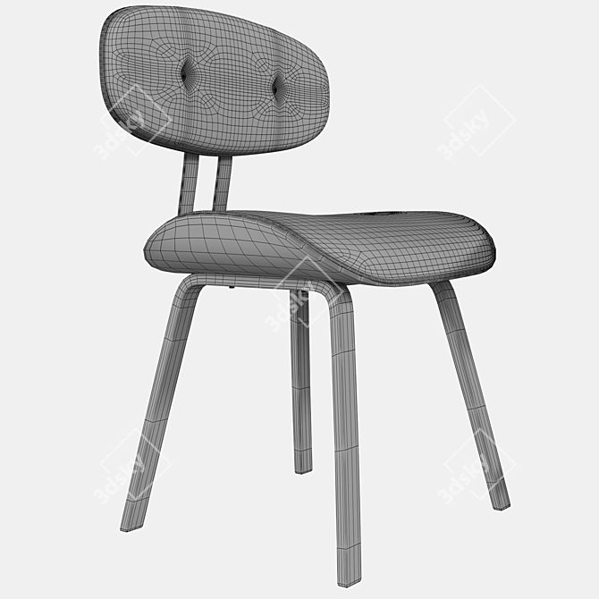 Minimalist Modern Chair 3D model image 2