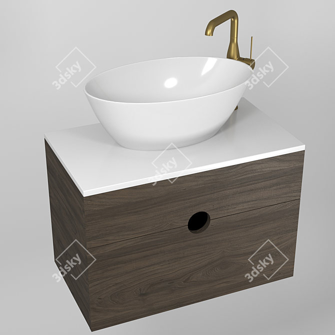 Orange Sole 75 Sink Cabinet: Elegant and Functional 3D model image 1