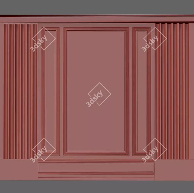 3D Wall Moulding: Versatile Design 3D model image 2