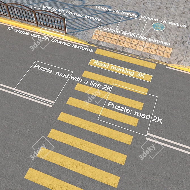 Title: Vintage Street Borders 3D model image 1