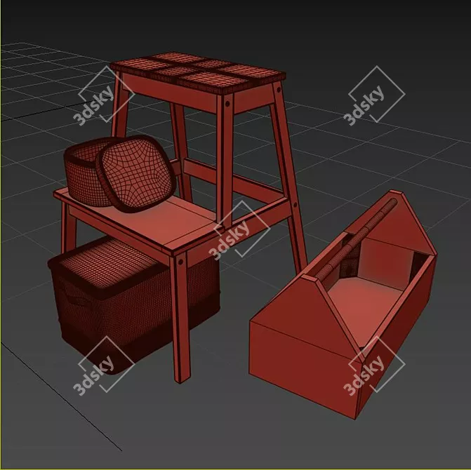 Practical Step Stool: BEKVÄM 3D model image 3